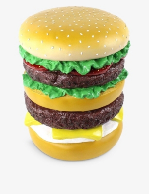 THIRD DRAWER DOWN: Giant Hamburger resin stool 38cm