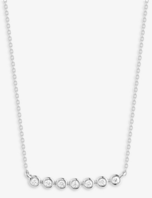 The Alkemistry Womens 14ct White Gold Dana Rebecca 14ct White-gold And 0.06ct Diamond Bar Necklace