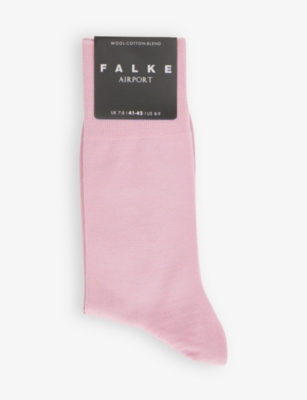 Falke Airport Wool Blend Melange Socks In Light Rosa