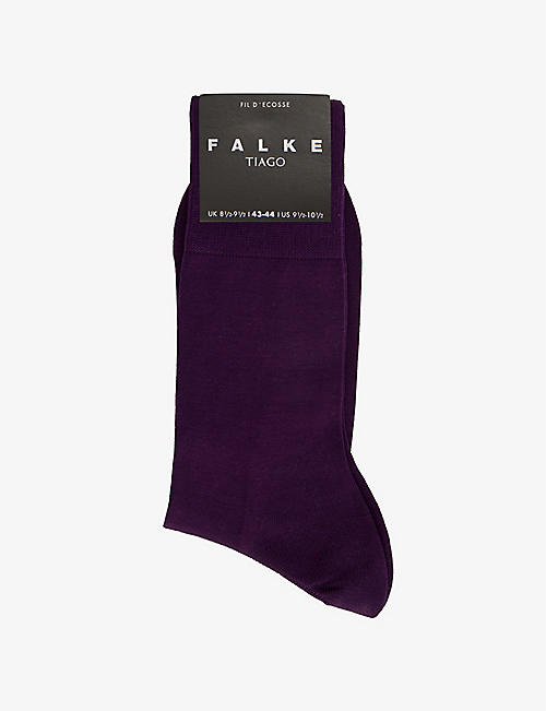 FALKE: Tiago brand-print ankle-rise stretch-organic-cotton blend socks