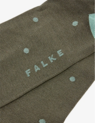 Shop Falke Mens Military Dot Printed Cotton-blend Socks
