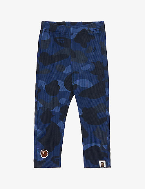 A BATHING APE: Camouflage-print thermal cotton-knit leggings 6 months-3 years
