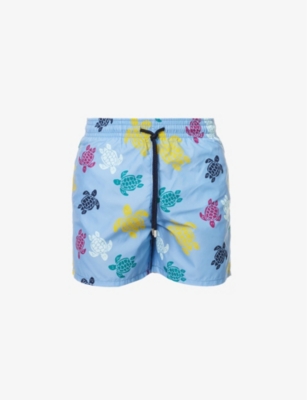 VILEBREQUIN: Turtle-print recycled-polyamide swim shorts
