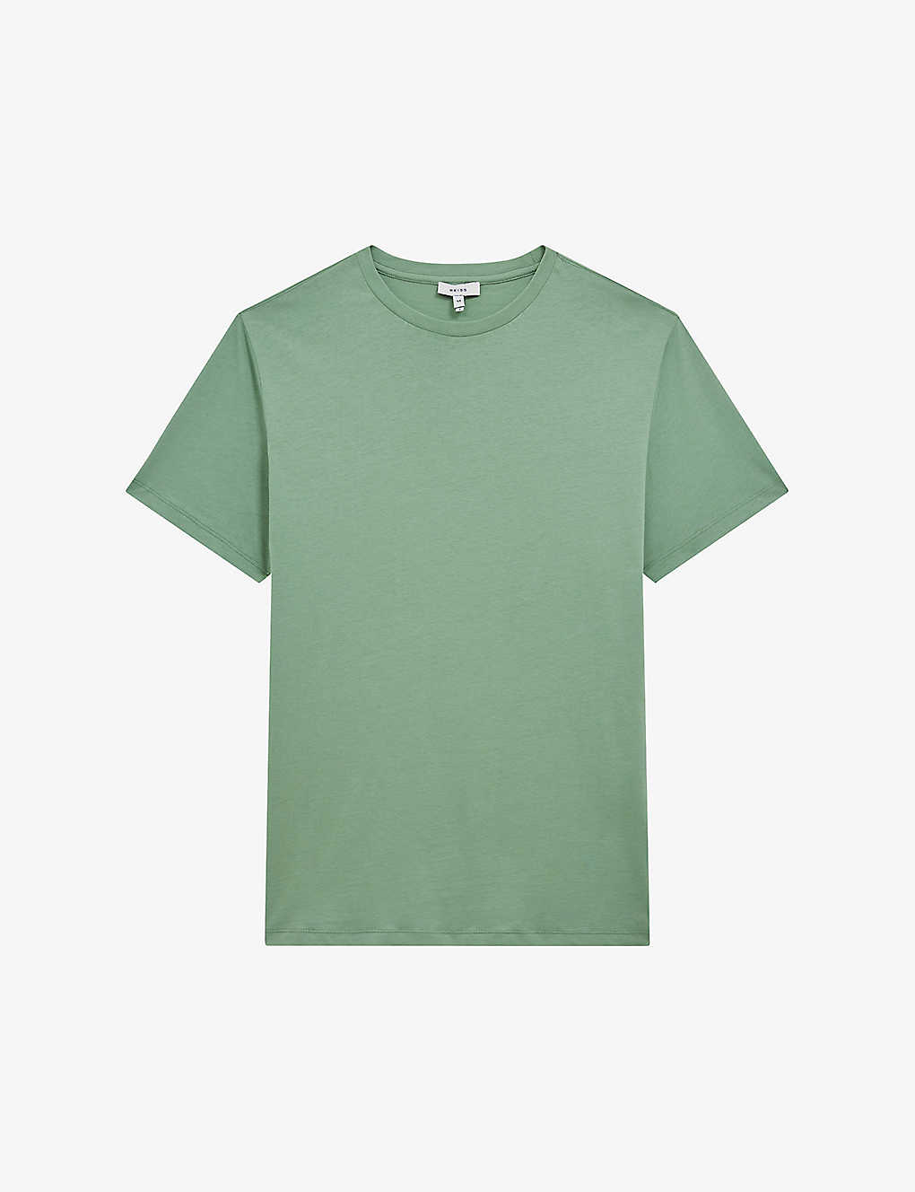 Reiss Mens Frosty Green Bless Regular-fit Cotton-jersey T-shirt