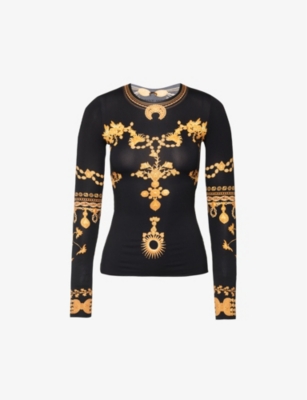 Marine Serre Ornament Moon Long-sleeve Top In 00 Jewelry