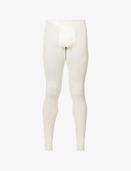 HANRO: Mid-rise slim-fit wool and silk-blend long johns