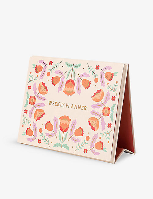 PAPERCHASE: Sunkissed floral-print weekly desk planner 21cm x 26cm