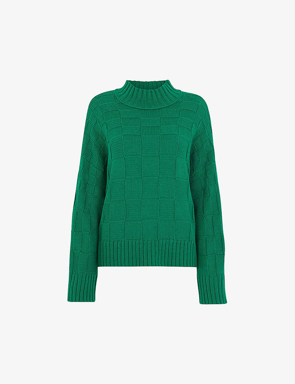 Whistles Mae High Neck Jumper In Green