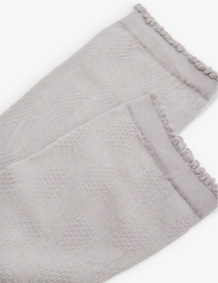 Shop Falke Women's Silver Bold Dot Jacquard-pattern Calf-rise Stretch-organic Cotton-blend Socks