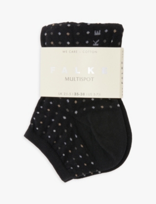 FALKE: Multi-spot ankle-rise stretch-cotton blend socks