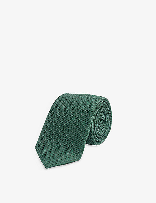 LANVIN: Textured-weave silk tie