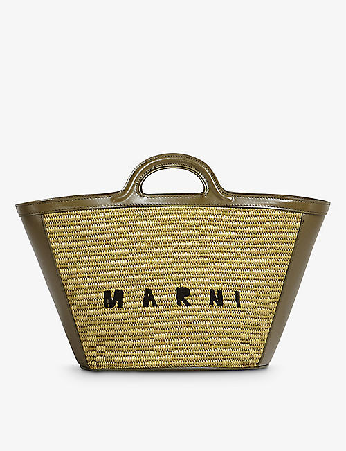 MARNI: Tropicalia small cotton-blend basket bag