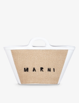 MARNI: Tropicalia small cotton-blend basket bag