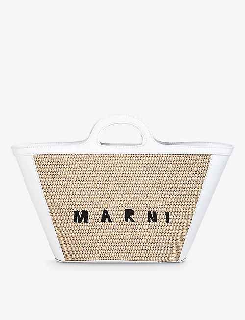 MARNI: Tropicalia small cotton-blend basket bag
