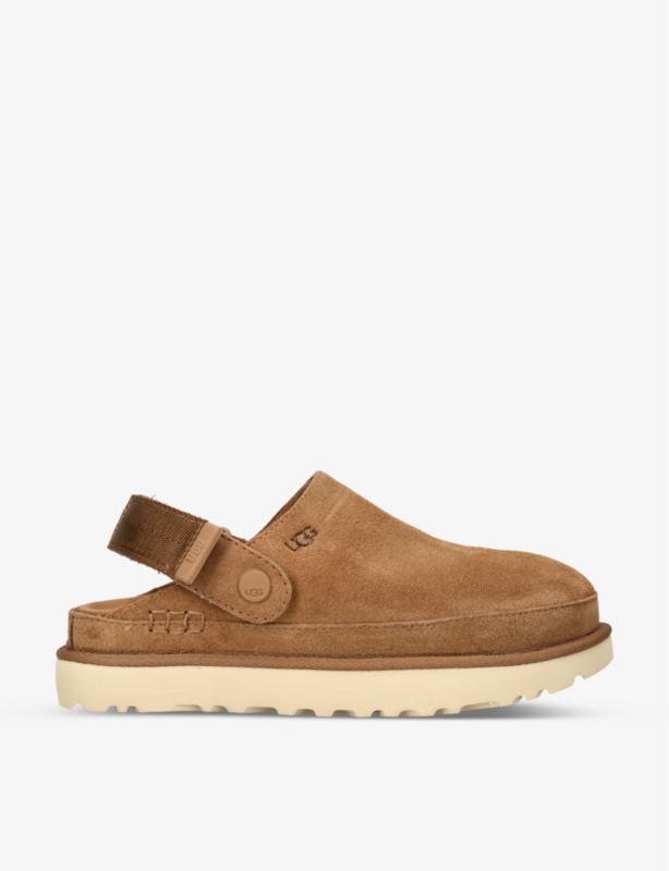 Goldenstar suede clogs