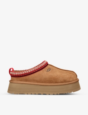 UGG: Tazz suede and shearling slippers