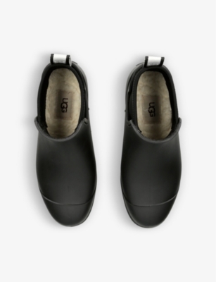 Shop Ugg Women's Black Droplet Rubber Chelsea Boots