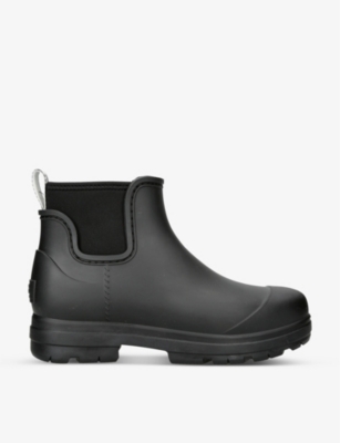 Shop Ugg Women's Black Droplet Rubber Chelsea Boots