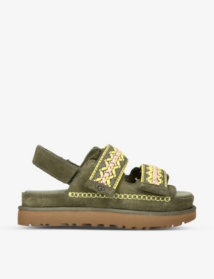 Ugg Goldenstar Heritage Braid Sandals In Khaki