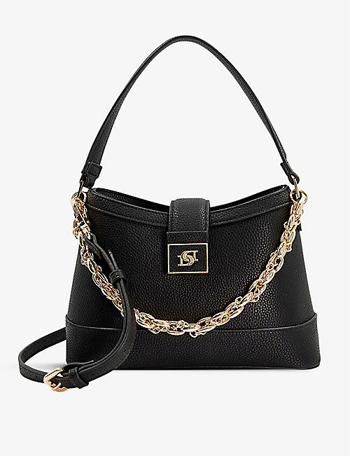 DUNE: Chain-detail faux-leather shoulder bag
