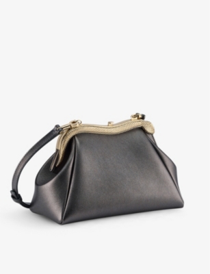 BVLGARI: Serpentine leather clutch bag
