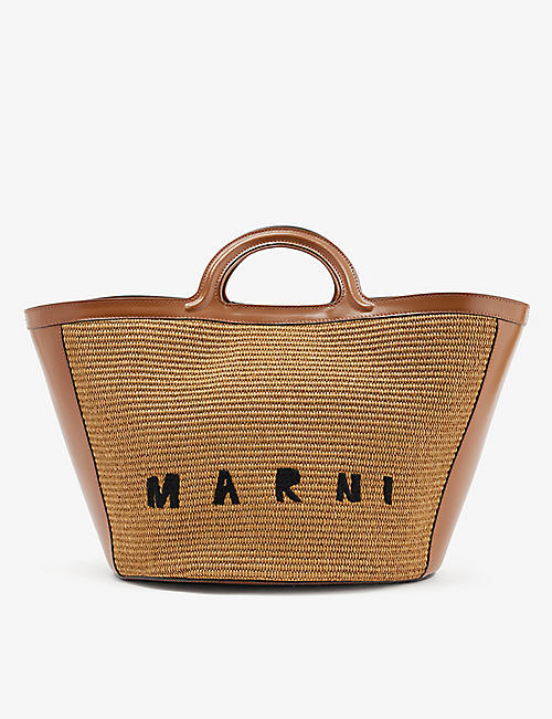 MARNI: Tropicalia large straw shopper bag