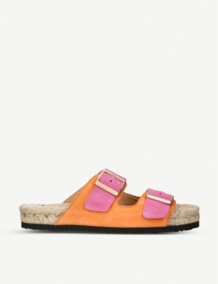 MANEBI: Nordic colour-blocked suede sandals