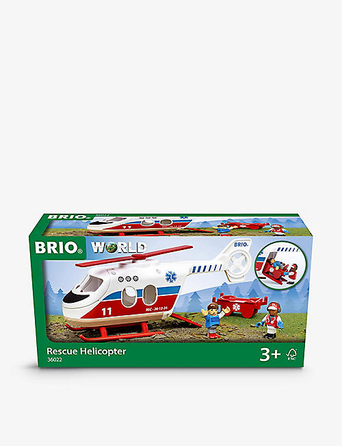 BRIO: Rescue helicopter wood toy playset