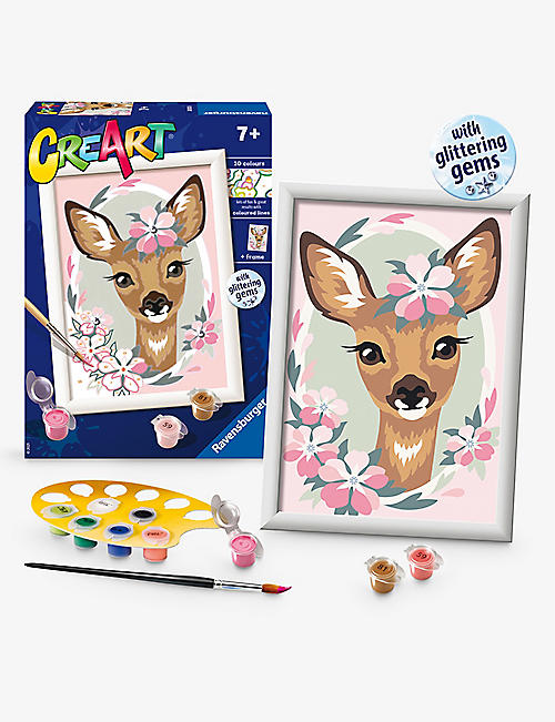 CREART: Delightful Deer paint by numbers activity kit