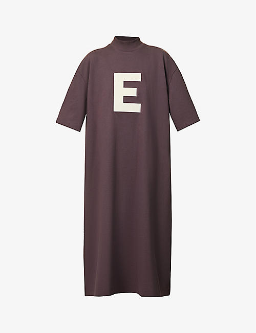 FOG X ESSENTIALS: ESSENTIALS logo-appliqué cotton-jersey midi dress