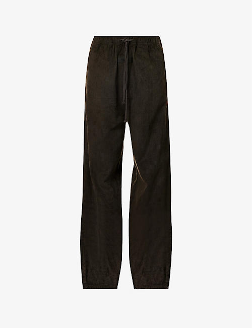 FEAR OF GOD ESSENTIALS: ESSENTIALS Relaxed tapered high-rise corduroy trousers