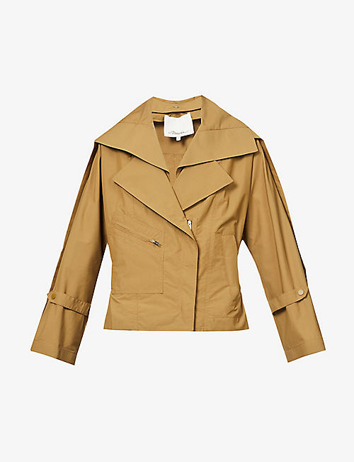 3.1 PHILLIP LIM: Detach regular-fit cotton-blend jacket