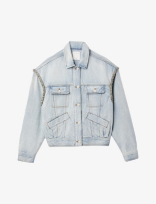 Off white exaggerated biker jacket