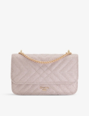 Dune Womens Rose Gold-fabric Quilted Woven Shoulder Bag