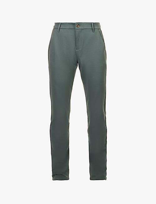 PAIGE: Stafford slim-leg mid-rise stretch-woven trousers