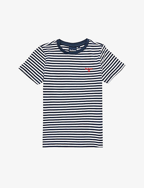BARBOUR: Blake striped cotton-jersey T-shirt 6-15 years