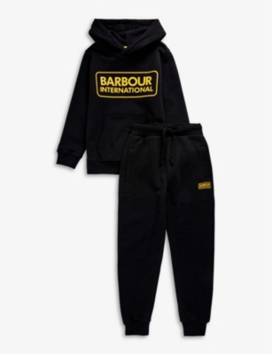 BARBOUR INTERNATIONAL: Logo-print cotton-jersey tracksuit 6-15 years
