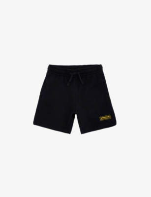 BARBOUR INTERNATIONAL: Logo-patch cotton-blend shorts 6-15 years