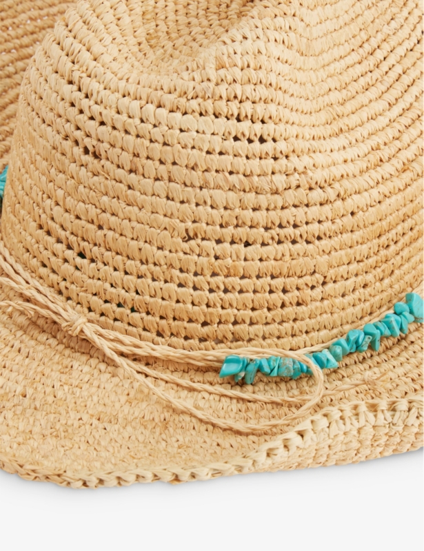 Elle wide-brim raffia hat