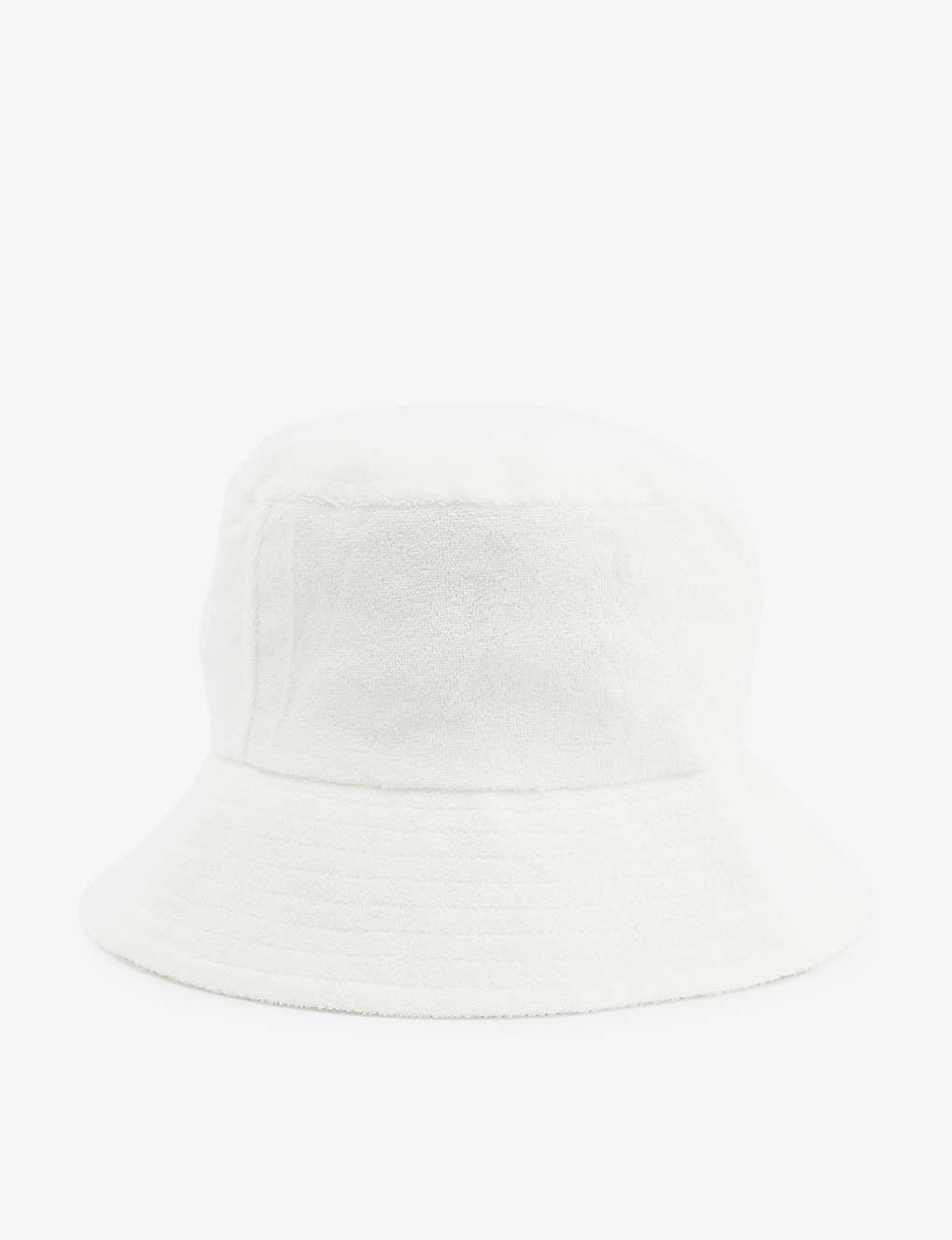 Melissa Odabash Womens White Iman Brand-plaque Cotton-blend Bucket Hat