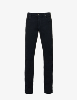 Citizens Of Humanity Mens True Navy Adler Brand-patch Regular-fit Tapered-leg Stretch-woven Trousers