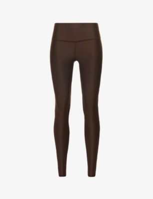 Alo Yoga Airlift High-rise 7/8 Leggings In Espresso