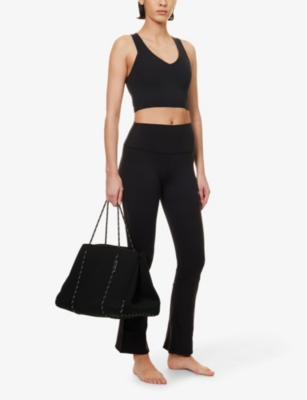 ALO YOGA: Real V-neck stretch-woven bra