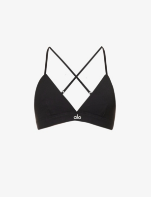 ALO YOGA: Splendor V-neck stretch-jersey bra
