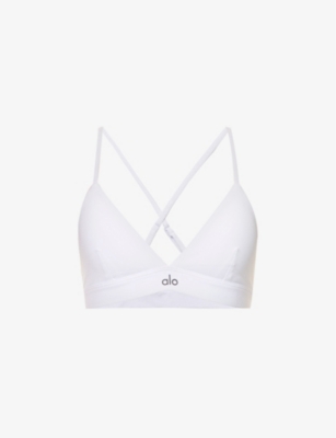 ALO YOGA: Splendor V-neck stretch-jersey bra