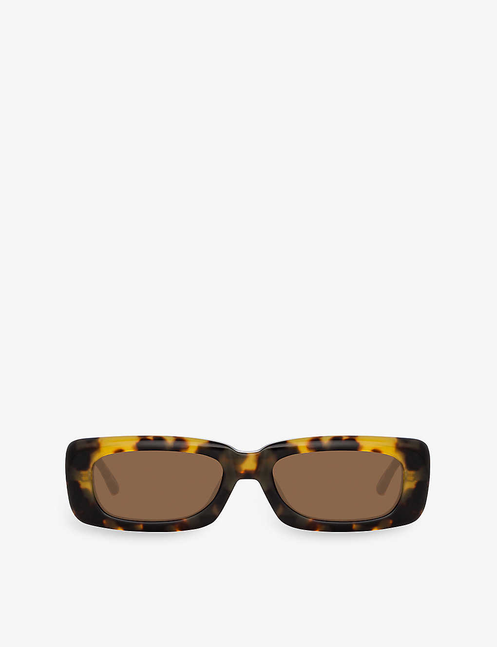 Linda Farrow Womens Black X The Attico Mini Marfa Rectangular-frame Acetate Sunglasses