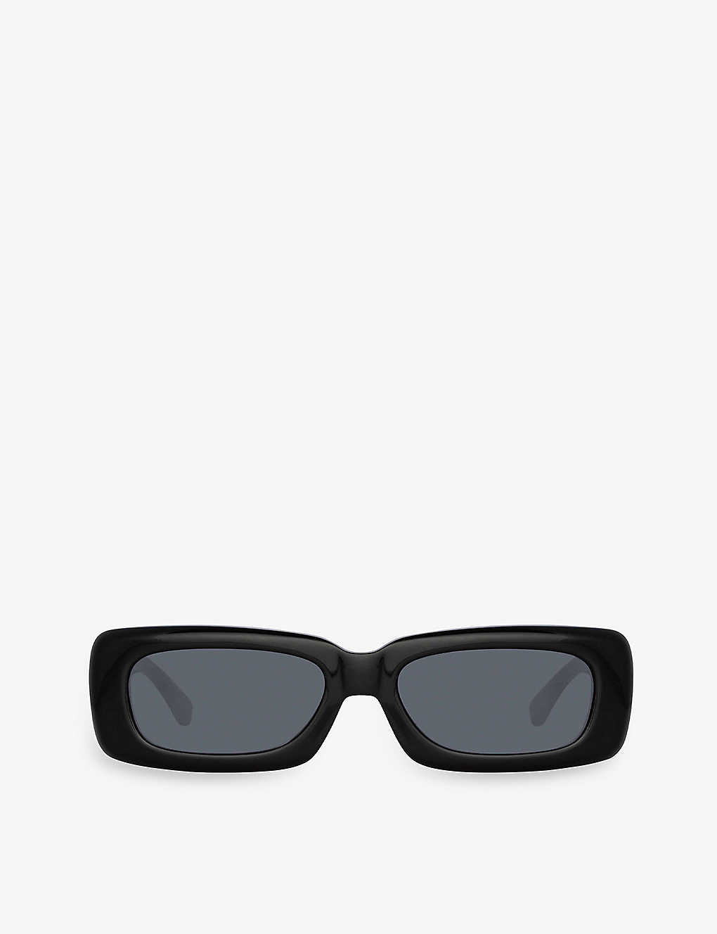 Audio-technica Womens Black The Attico X Linda Farrow Mini Marfa Rectangular-frame Acetate Sunglasse