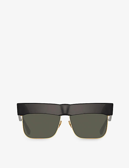 LINDA FARROW: Rosalie oversized square-frame acetate sunglasses