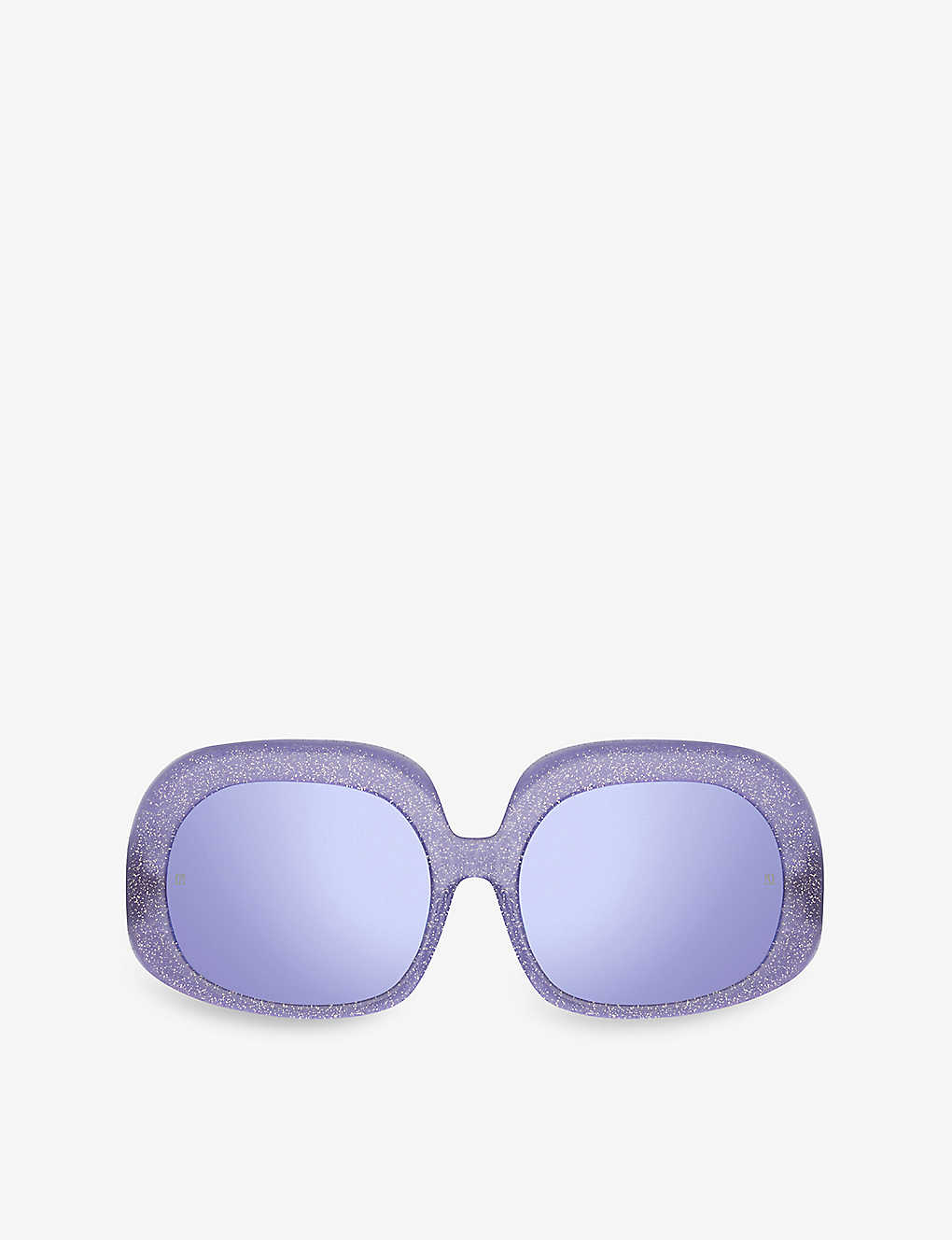 Linda Farrow Womens Purple Lea Oversized Round-frame Acetate Sunglasses
