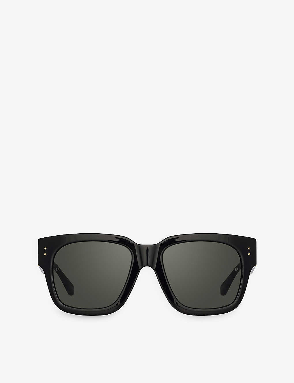 Linda Farrow Womens Black Amber Square-frame Acetate Sunglasses